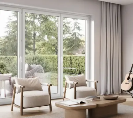 Porte-fenêtre à tirant